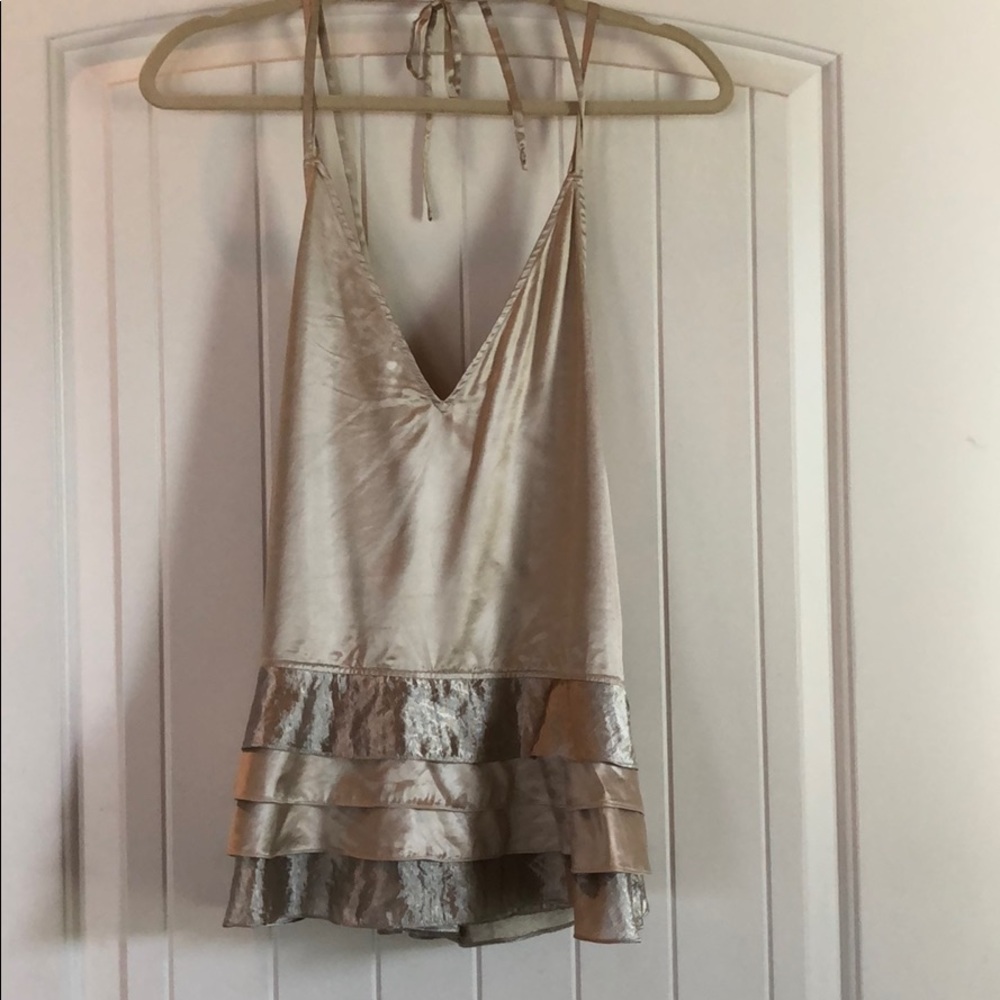 Silky ruffled Rebecca minkoff tank top